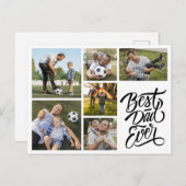 Creëer Uw eigen 7 fotocollage Beste Pap Ooit Briefkaart (Voorkant / Achterkant)