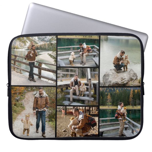 Creëer Uw eigen 7 Fotocollage Electronics Bag Laptop Sleeve (Voorkant)