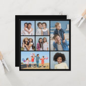 Creëer Uw Eigen 7 Fotocollage Groet Kaart (Voorkant / Achterkant in situ)