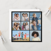 Creëer Uw Eigen 7 Fotocollage Groet Kaart (Voorkant / Achterkant in situ)