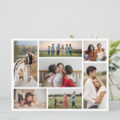 Creëer Uw Eigen 7 Fotocollage Groet Kaart (Staand voorkant)