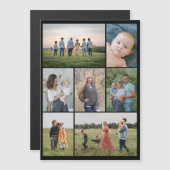 Creëer Uw eigen 7 Fotocollage Magnetische Kaart (Voorkant / Achterkant)