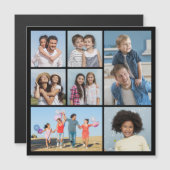 Creëer Uw eigen 7 Fotocollage Magnetische Kaart (Voorkant / Achterkant)