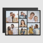 Creëer Uw eigen 7 Fotocollage Magnetische Kaart (Voorkant / Achterkant)