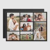 Creëer Uw eigen 7 Fotocollage Magnetische Kaart (Voorkant / Achterkant)