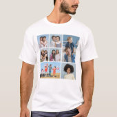Creëer Uw eigen 7 fotocollage Unisex T-shirt (Voorkant)