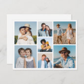 Creëer Uw eigen 7 Fotocollage Wenskaart (Voorkant / Achterkant)