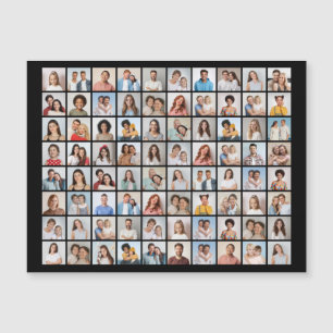 Creëer Uw eigen 80-fotocollage magneetkaart