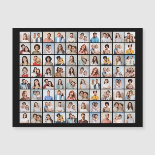 Creëer Uw eigen 80-fotocollage magneetkaart (Voorkant)