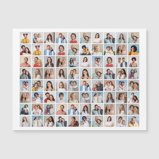 Creëer Uw eigen 80-fotocollage magneetkaart (Voorkant)
