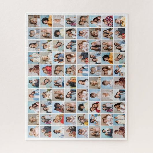 Creëer Uw eigen 80-fotokleurbewerkbare bewerkbare  Legpuzzel (Verticaal)