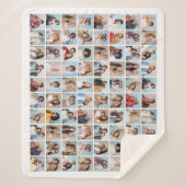 Creëer Uw eigen 80-fotokleurbewerkbare bewerkbare Sherpa Deken (Voorkant)