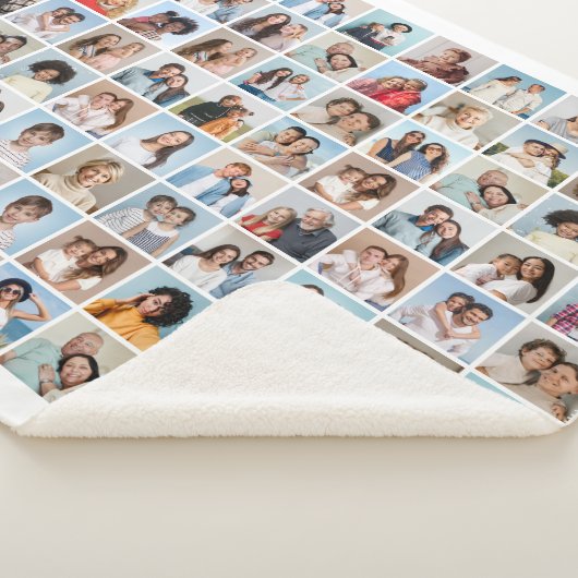 Creëer Uw eigen 80-fotokleurbewerkbare bewerkbare  Sherpa Deken (3/4)