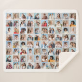 Creëer Uw eigen 80-fotokleurbewerkbare bewerkbare  Sherpa Deken (Voorkant (horizontaal))