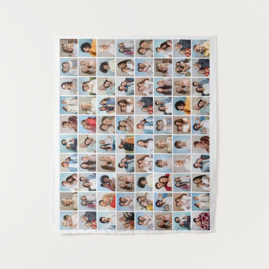 Creëer Uw eigen 80-fotokleurbewerkbare bewerkbare  Wandkleed (Voorkant)