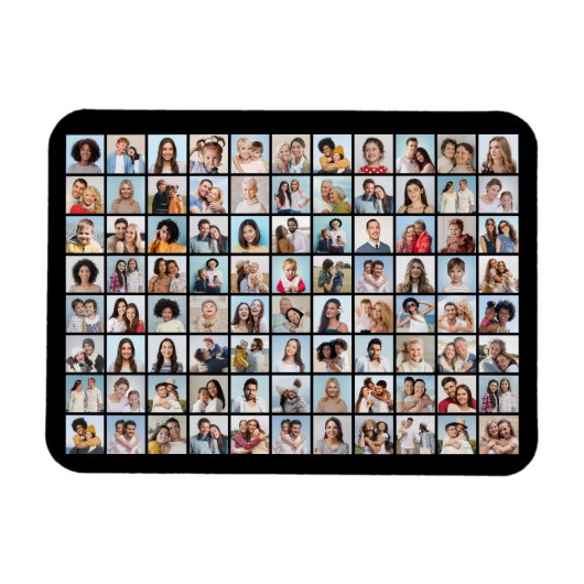Creëer Uw eigen 88 Fotocollage Flexibel Magneet (Horizontaal)