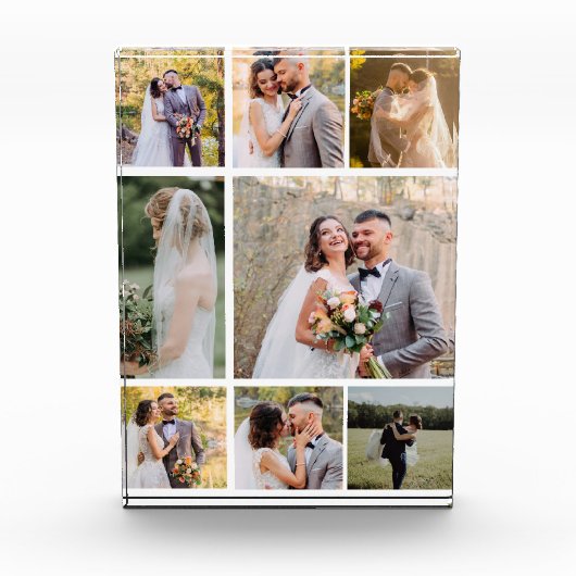 Creëer Uw eigen 8 foto bruiloft collage (Voorkant)