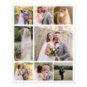 Creëer Uw eigen 8 foto bruiloft collage Afdruk (Voorkant)