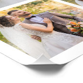 Creëer Uw eigen 8 foto bruiloft collage Afdruk (Hoek)