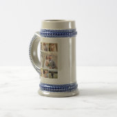 Creëer Uw eigen 8 foto bruiloft collage Bierpul (Voorkant links)