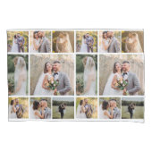 Creëer Uw eigen 8 foto bruiloft collage Kussensloop (Voorkant)