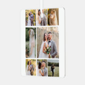 Creëer Uw eigen 8 foto bruiloft collage Metalen Ornament (Voorkant links)