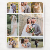 Creëer Uw eigen 8 foto bruiloft collage Muismat (Voorkant)