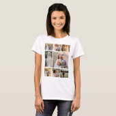 Creëer Uw eigen 8 foto bruiloft collage T-shirt (Voorkant volledig)