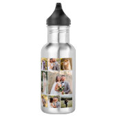 Creëer Uw eigen 8 foto bruiloft collage Waterfles (Rechts)