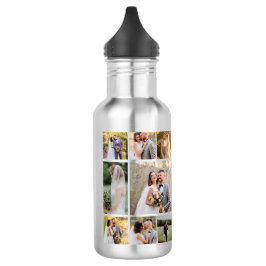 Creëer Uw eigen 8 foto bruiloft collage Waterfles