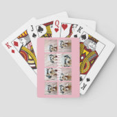 Creëer Uw eigen 8 Foto Collage Aangepaste Naam Roz Pokerkaarten (Achterkant)