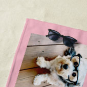 Creëer Uw eigen 8 Foto Collage Aangepaste Naam Roz Strandlaken (In situ)