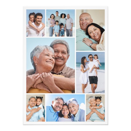 Creëer Uw eigen 8 Foto Collage Foto Uitbreiding Afdruk (Voorkant)