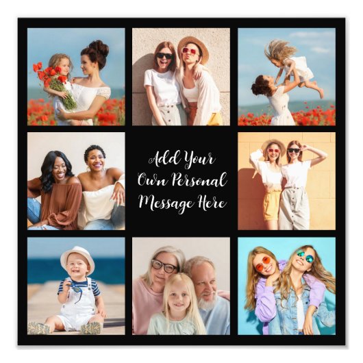 Creëer Uw eigen 8 Foto Collage Foto Uitbreiding Afdruk (Voorkant)