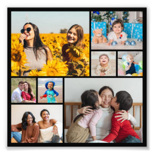 Creëer Uw eigen 8 Foto Collage Foto Uitbreiding Afdruk
