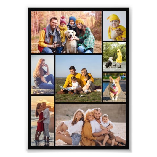 Creëer Uw eigen 8 Foto Collage Foto Uitbreiding Foto Afdruk (Voorkant)