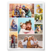 Creëer Uw eigen 8 Foto Collage Foto Uitbreiding Foto Afdruk (Voorkant)