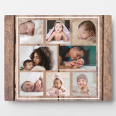 Creëer Uw Eigen 8 Foto Collage Rustiek Barnwood Fotoplaat (Voorkant)
