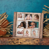 Creëer Uw Eigen 8 Foto Collage Rustiek Barnwood Fotoplaat (Zijkant)