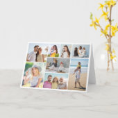 Creëer Uw eigen 8 Fotocollage gevouwen Kaart (Gele Bloem)