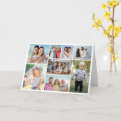 Creëer Uw eigen 8 Fotocollage gevouwen Kaart (Gele Bloem)
