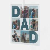 Creëer Uw eigen 8 Fotocollage Pap Glas Ornament (Voorkant links)