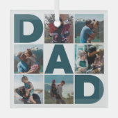 Creëer Uw eigen 8 Fotocollage Pap Glas Ornament (Voorkant)