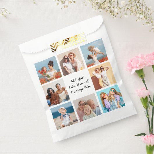 Creëer Uw eigen 8 Fotocollage Voeg uw groet toe Bedankzakje (Gezegeld)