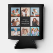 Creëer Uw eigen 8 Fotocollage Voeg uw groet toe Blikjeskoeler (Voorkant)