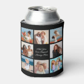 Creëer Uw eigen 8 Fotocollage Voeg uw groet toe Blikjeskoeler (Blikje Voorkant)