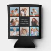 Creëer Uw eigen 8 Fotocollage Voeg uw groet toe Blikjeskoeler (Achterkant)