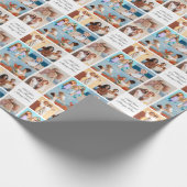 Creëer Uw eigen 8 Fotocollage Voeg uw groet toe Cadeaupapier (Hoek)