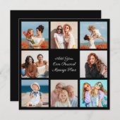 Creëer Uw eigen 8 Fotocollage Voeg uw groet toe Kaart (Voorkant / Achterkant)