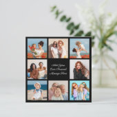 Creëer Uw eigen 8 Fotocollage Voeg uw groet toe Kaart (Staand voorkant)